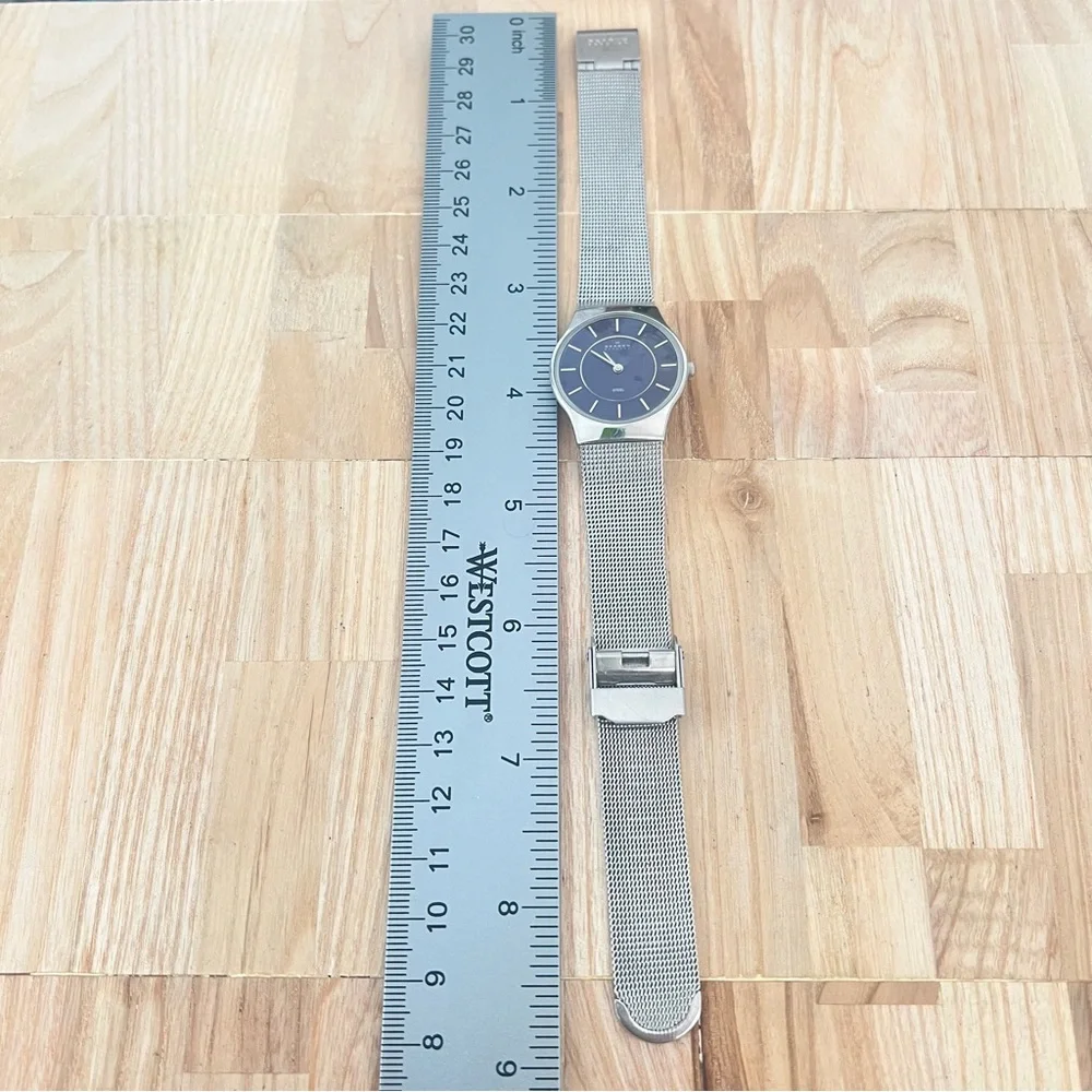 Skagen Denmark ladies steel dress watch NEW BATTERY